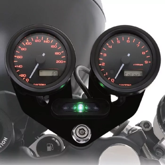 Kombihalterung "Velona 48" | schwarz | 2-Fach zur Montage von Velona Tacho/Drehzahl + Alpha/Beta