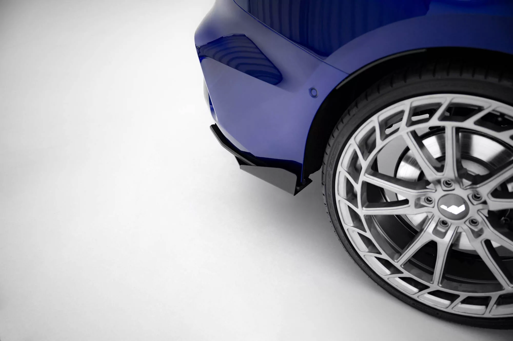 Street Pro Heck Ansatz Flaps Diffusor +Flaps Für Ford Audi S3 Limousine 8Y Facelift Schwarz Hochglanz