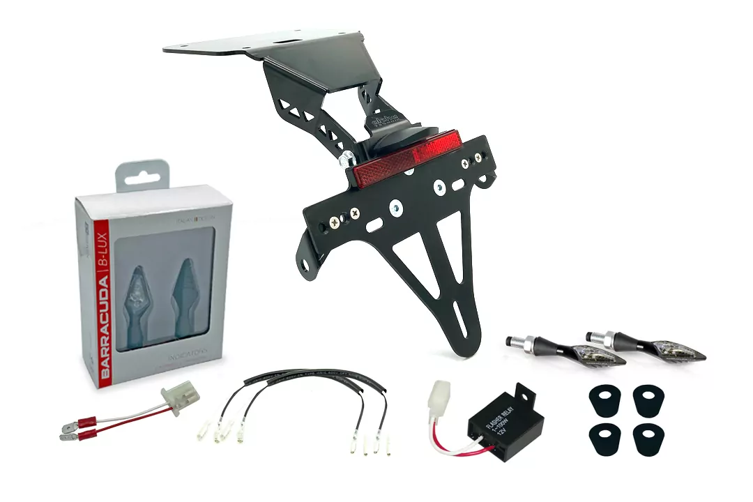 alpha Technik Kennzeichenhalter-Blinker-Kit X-LED (vorne + hinten) für Yamaha YZF-R3 / MT03 Modelljahr 2016-2019