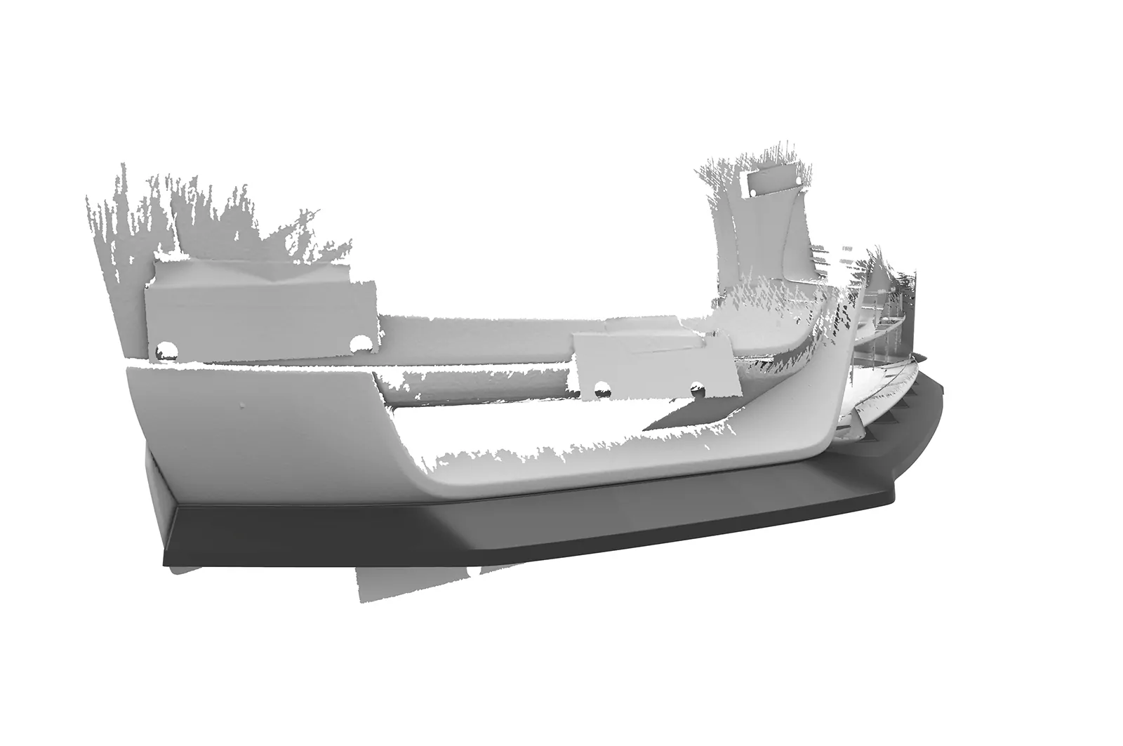 Cup-Spoilerlippe mit ABE für Volvo XC 90 (2. Gen) CSL752 Schwarz Strukturiert