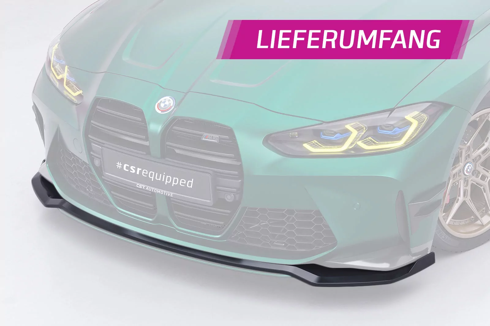 Cup-Spoilerlippe mit ABE für BMW M3 (G80/G81) / M4 (G82/G83) CSL769 Schwarz Strukturiert