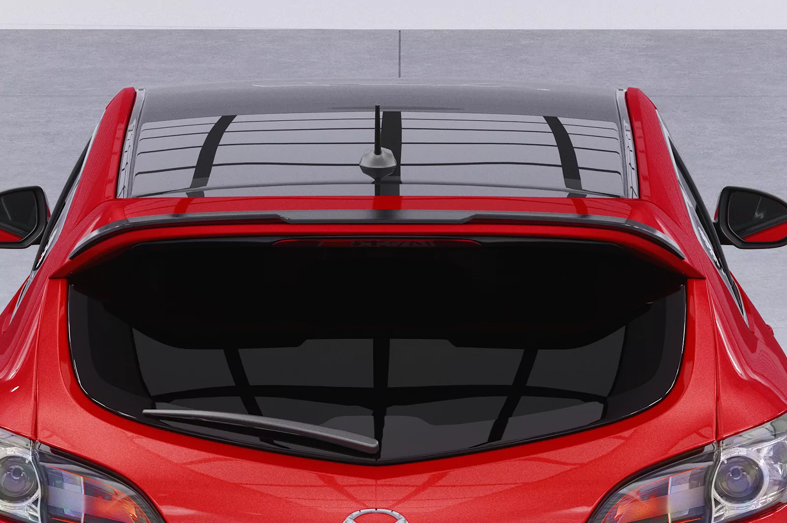 Heckflügel mit ABE für Mazda 3 (Typ BL) MPS HF920 Schwarz Strukturiert