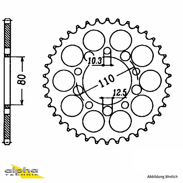 EK-Chain Kettensatz 530DEX für Honda VF750 C Modelljahr 1994-1995 Typ RC43
