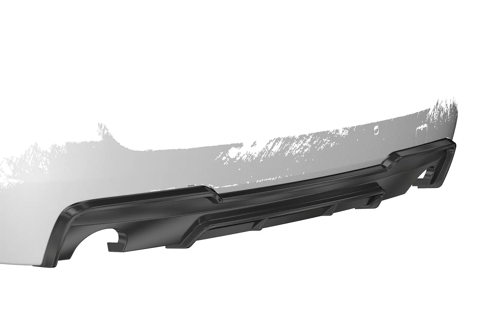 Heckansatz für BMW 5er F10/F11 535i/535d M-Paket HA289 Schwarz Strukturiert