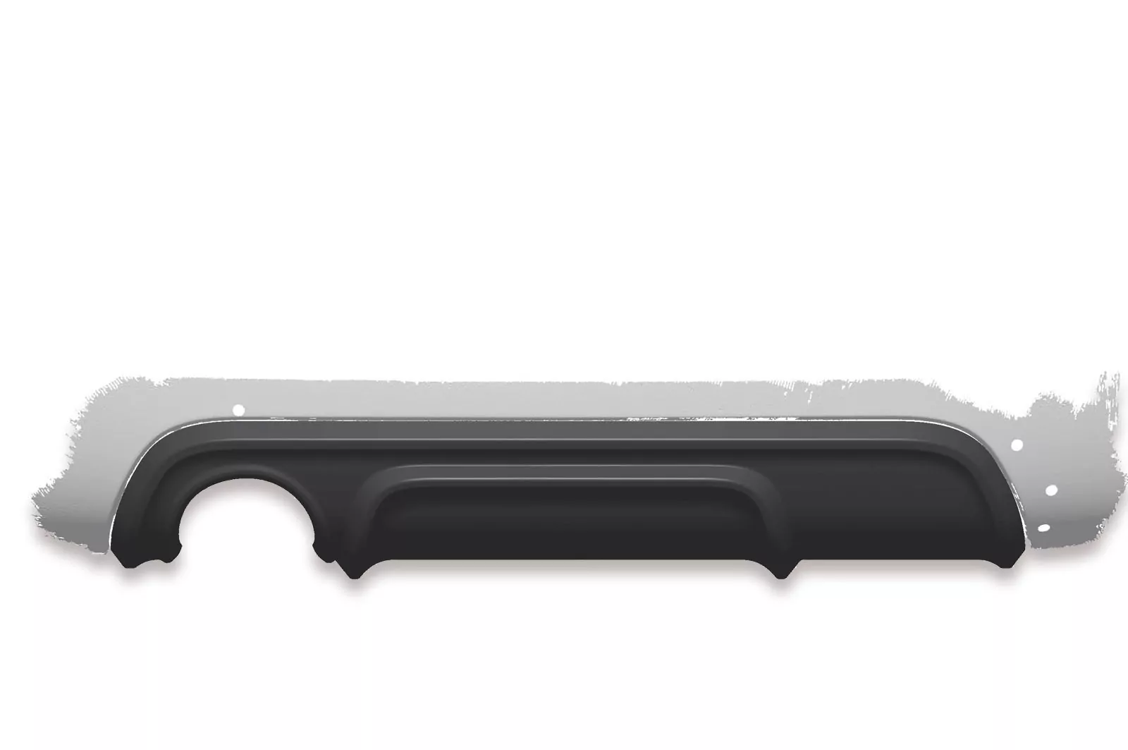 Heckansatz für Audi TT 8N Lackierfreundlich (schwarz matt)