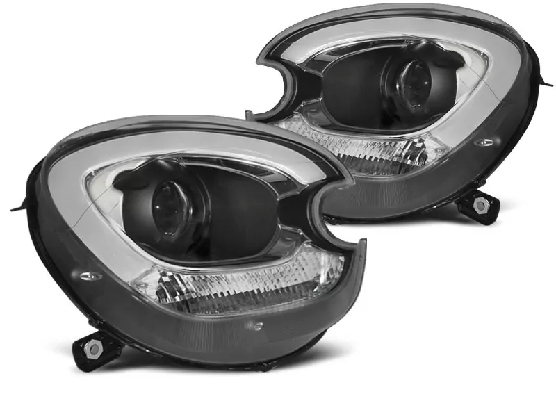 XENON HEADLIGHTS TUBE LIGHT BLACK fits BMW MINI (COOPER) R60 R61 COUNTRYMAN 10-14  