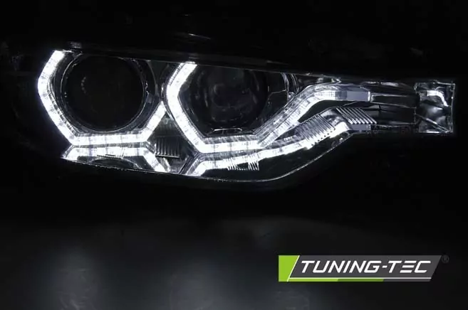 Headlights Angel Eyes Led Drl Chrome Fits Bmw F30/f31 Lci 15-18