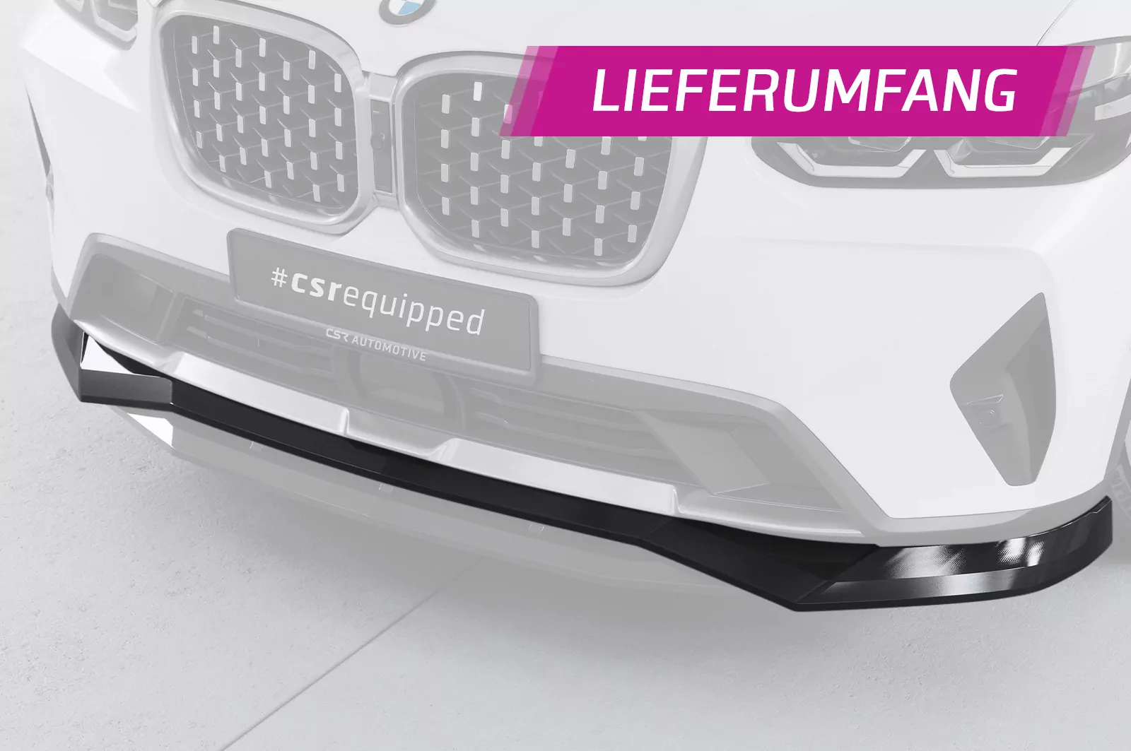 Cup-Spoilerlippe mit ABE für BMW X4 (G02) CSL670 Schwarz Strukturiert