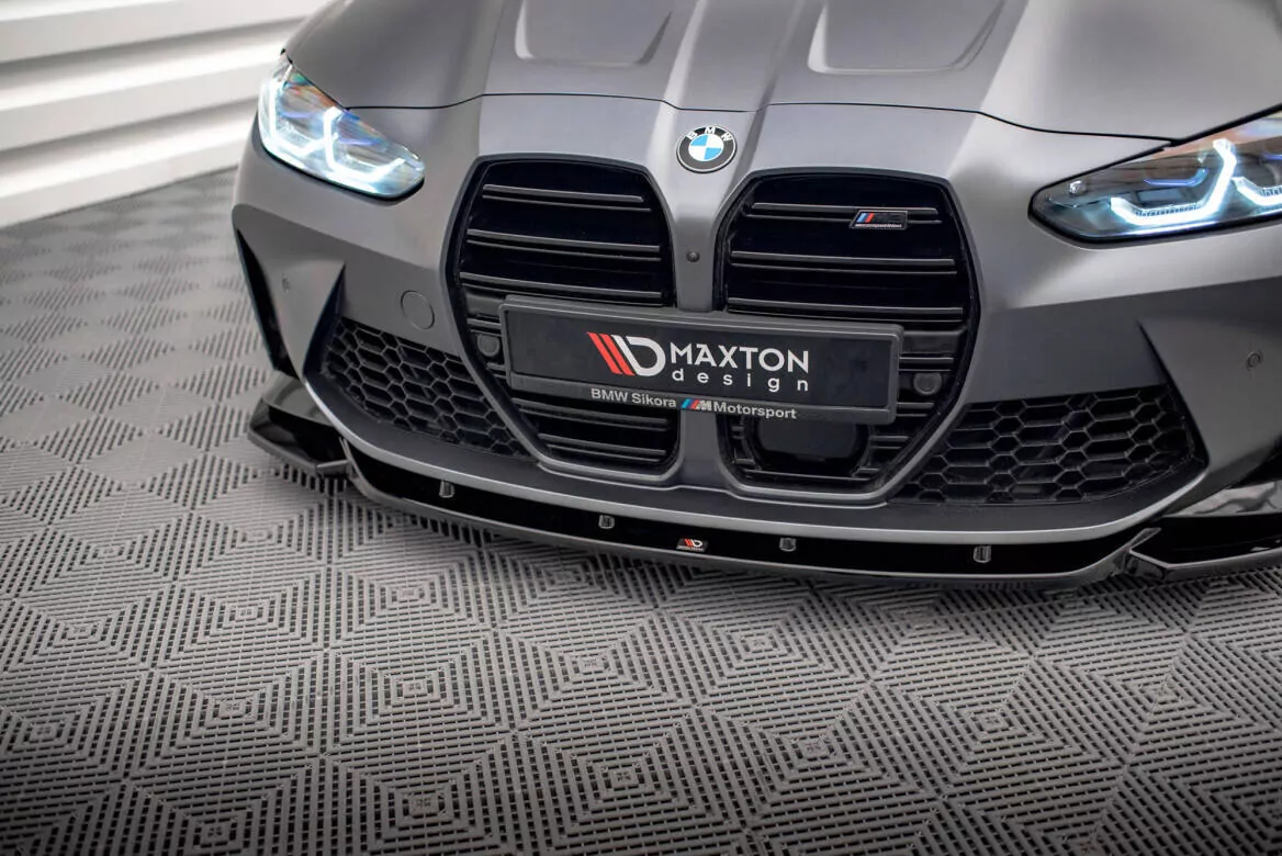 Front Ansatz V.2 Für BMW M3 Limousine / Touring G80 / G81 Schwarz Hochglanz