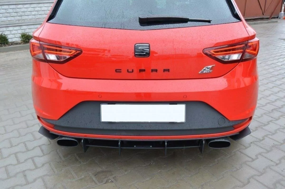 SEAT LEON III CUPRA Diffusor Heck Ansatz Passend Für Heckschürze Passend Für & Heck Ansatz Flaps Diffusor Passend Für