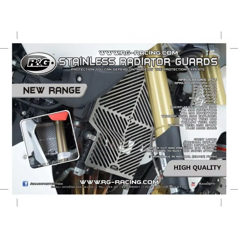 R&G Kühlergitter Wasserkühler Edelstahl Kawasaki Ninja 500 / Z 500 / Eliminator 500 2024-