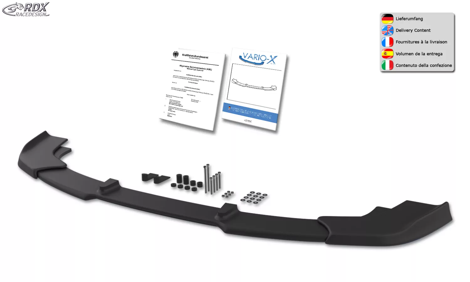 RDX Frontspoiler VARIO-X für HYUNDAI H-1 Starex 1997-2007 Frontlippe Front Ansatz Vorne Spoilerlippe