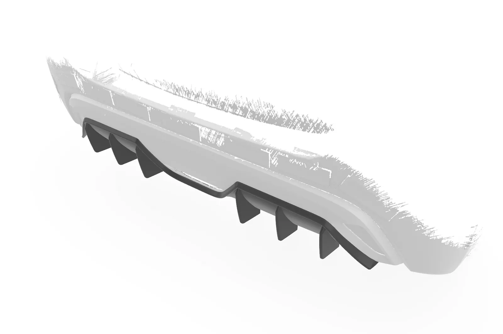 Heckansatz für Toyota Yaris 4 (XP21) HA459 Schwarz Strukturiert