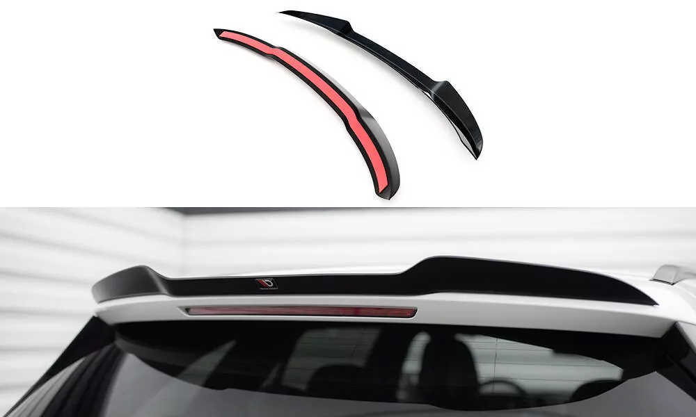 Spoiler CAP Für Mercedes-Benz C Kombi AMG-Line / 43 AMG S206 Schwarz Hochglanz