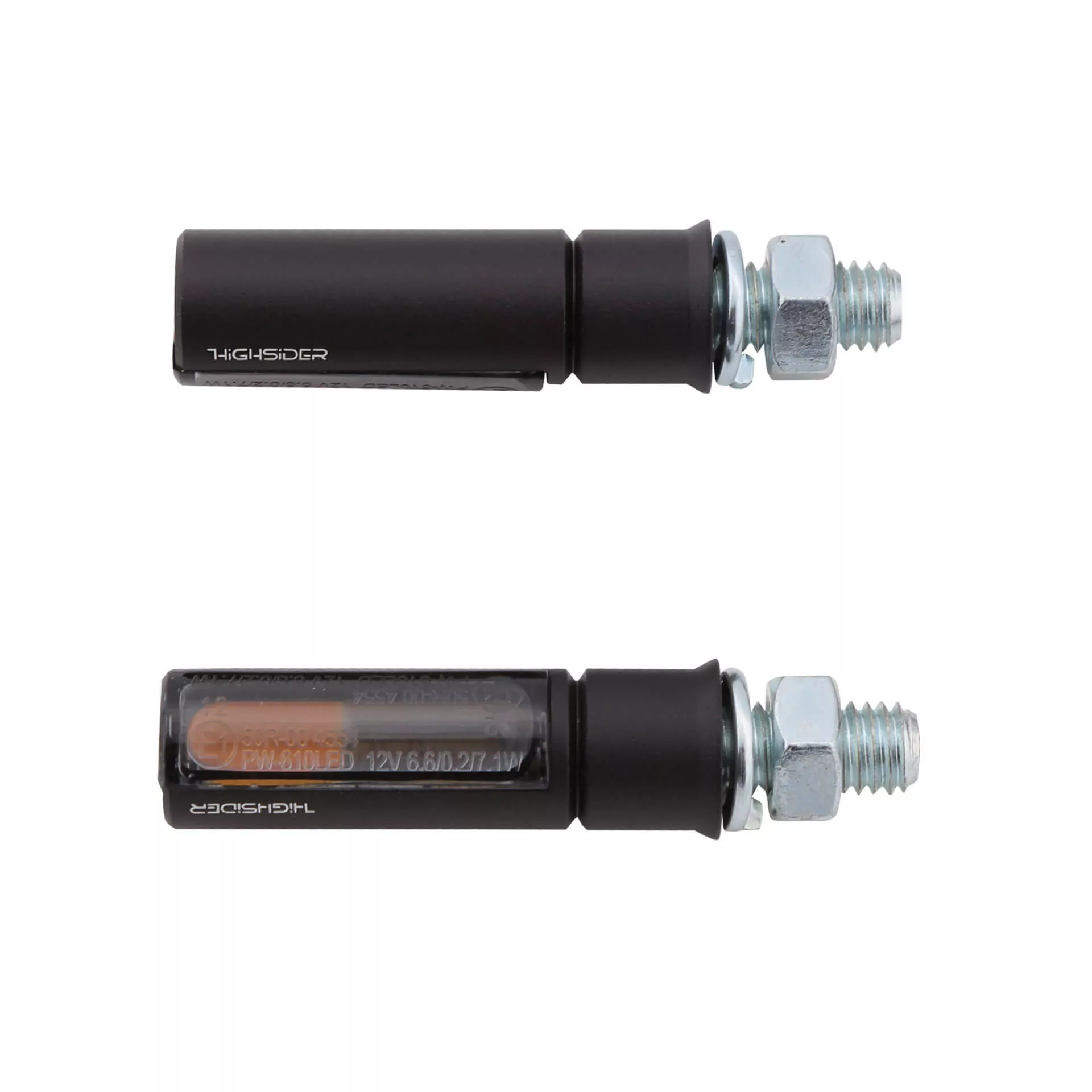 HIGHSIDER Pro Conero-Black-Edition LED 3in1 Blinker-Rücklicht-Kombination Gehäuse Schwarz / Linse Rauchgrau (Paar), Hinten