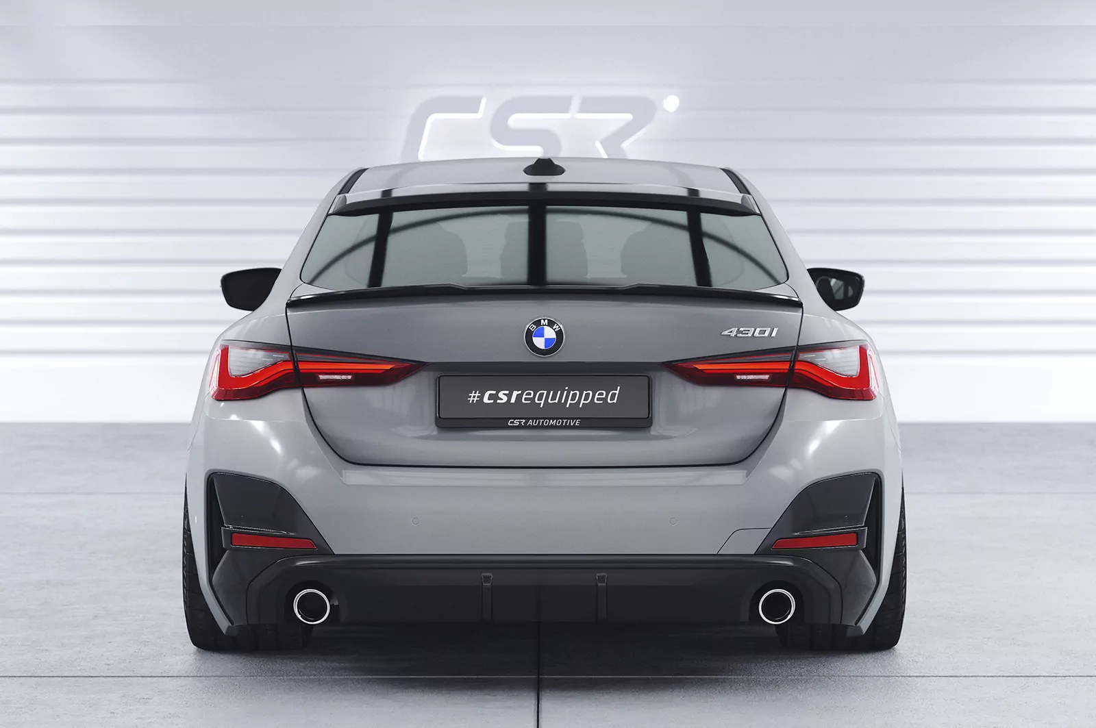 Heckscheibenblende für BMW 4er / i4 (G26) Gran Coupe HSB088 Schwarz Strukturiert