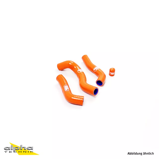 SAMCO SPORT Siliconschlauch Kit Thermostat Bypass orange für KTM 250 EXC-F 250 XCF-W Husaberg FE250 Modelljahr 2013