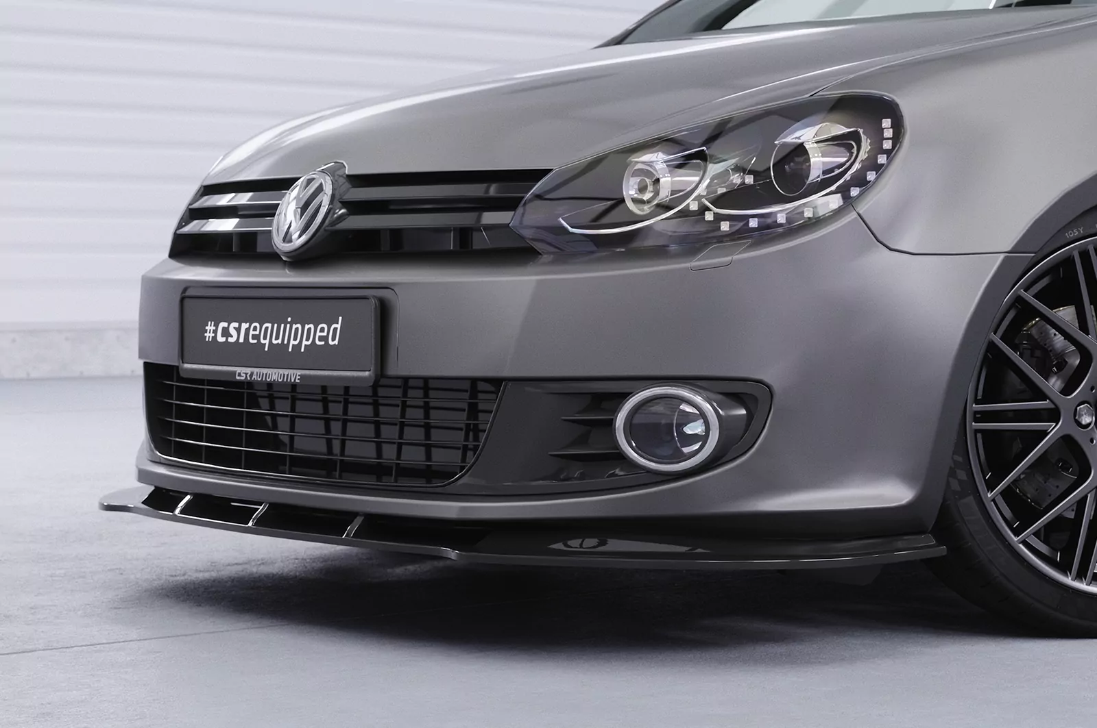 Cup-Spoilerlippe mit ABE für VW Golf 6 CSL035 Strukturiert (schwarz matt)