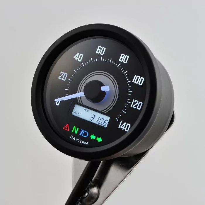 Digitaltacho | New Velona 60 | -140 Km/h | Typ A | Schwarz | Led Weiss