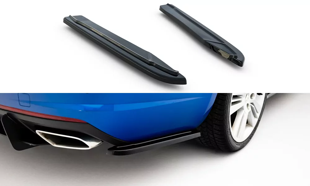 Heck Ansatz Flaps Diffusor Passend Für Diffusor Passend Für SKODA OCTAVIA III RS Vor FL/FL Schwarz Hochglanz Schwarz Hochglanz