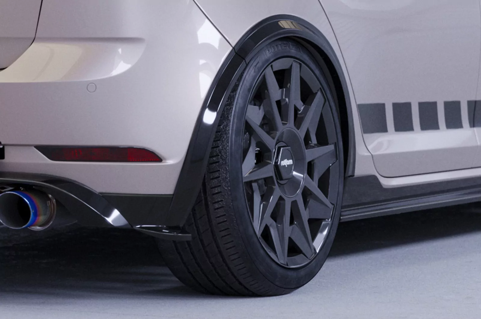 Kotflügelverbreiterung für VW Golf 7 (Typ AU) VB033 Schwarz Strukturiert