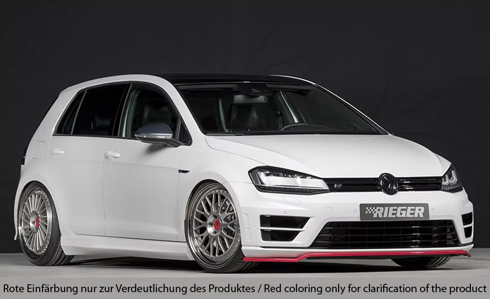Rieger Spoilerschwert nur für R / R-Line für VW Golf 7 R | 5-tür. 12.13-12.16 (bis Facelift) für orig. Frontschürze