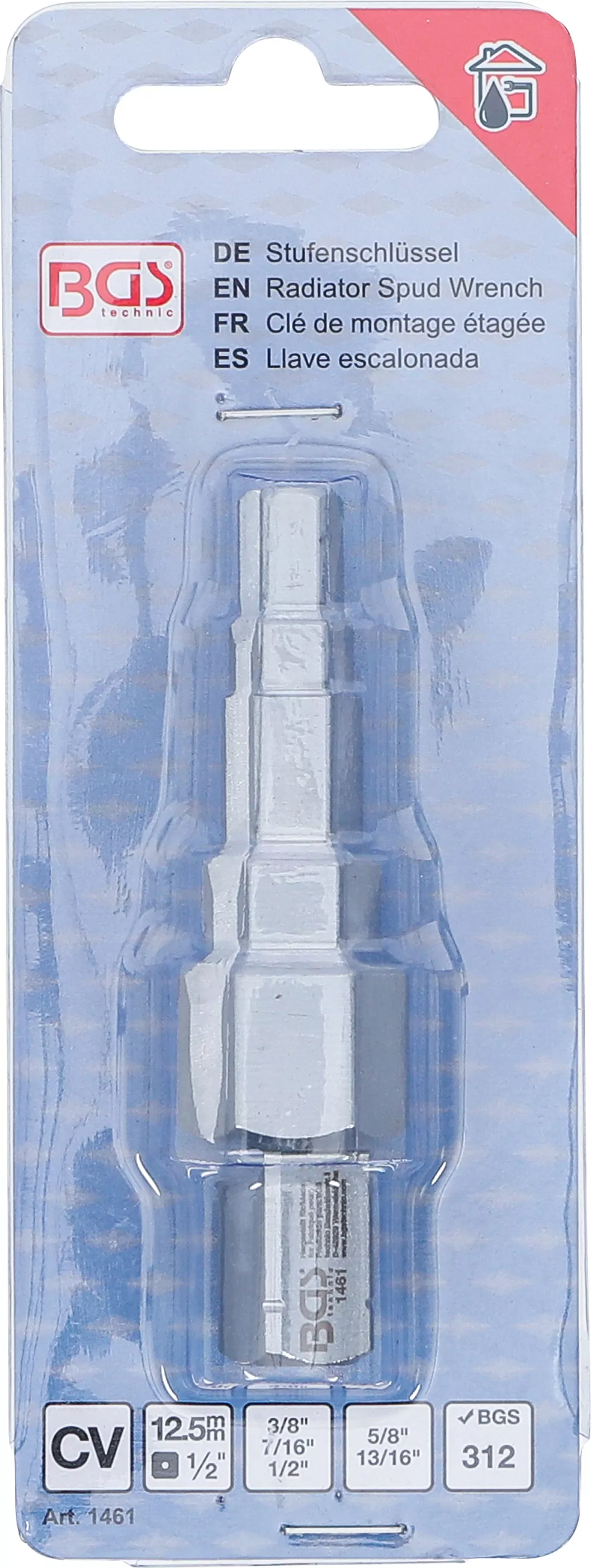 Stufenschlüssel | Antrieb Außenvierkant 12,5 mm (1/2") | 5-stufig