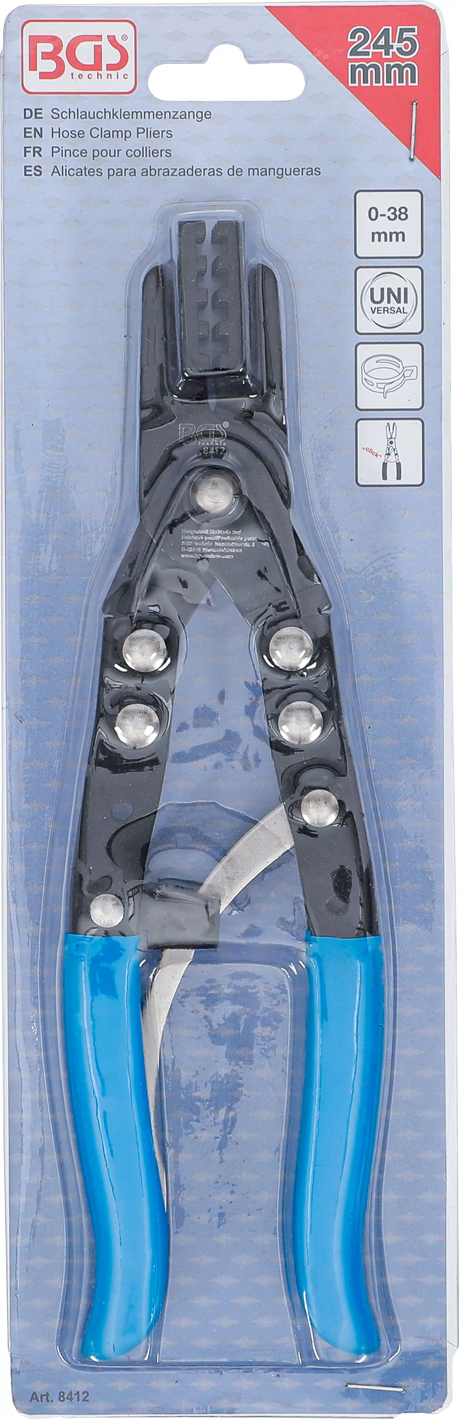 Schlauchklemmenzange | 245 mm | 0 - 38 mm