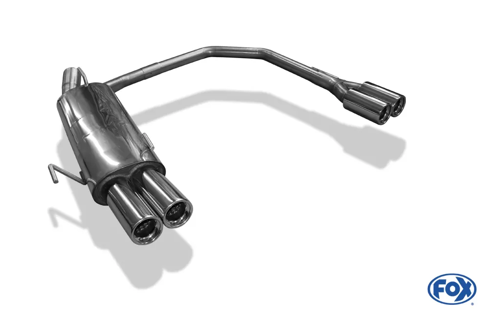 Opel Astra F-CC  Endschalldämpfer Ausgang rechts/links 3-Punkt-Aufhängung  - 2x80 Typ 13 rechts/links