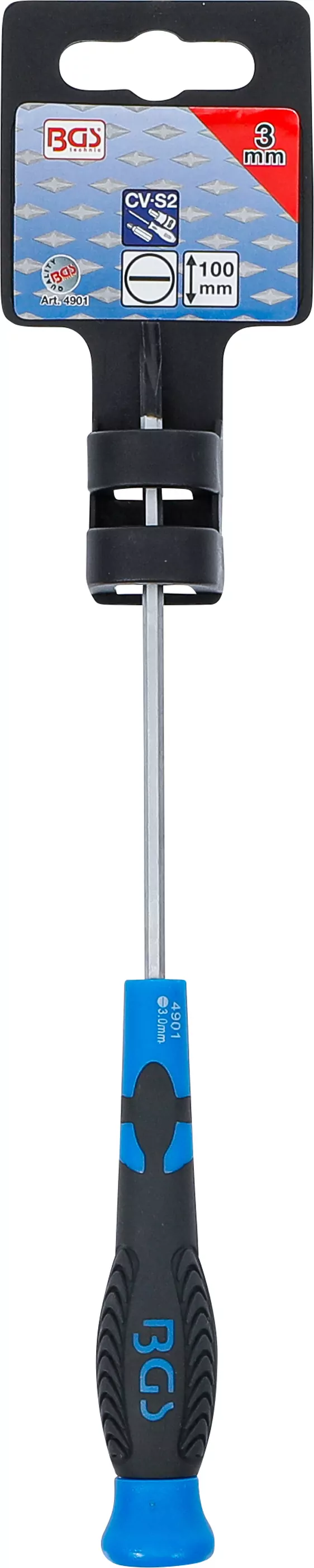 Schraubendreher | Schlitz 3 mm | Klingenlänge 100 mm