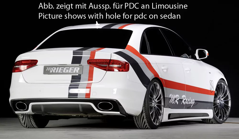 Audi S-Line Heckschürze (ohne Heckeinsatz) für Audi A4 (B8/B81) Avant 01.12- (ab Facelift)