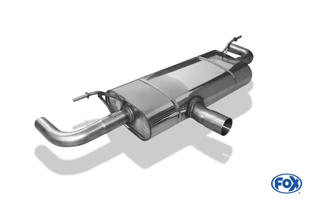 Mercedes A-Klasse 176/245 4-matic  Endschalldämpfer quer Ausgang rechts/links - ohne Endrohre mit 90° Bögen für Modelle mit original Endrohrblenden