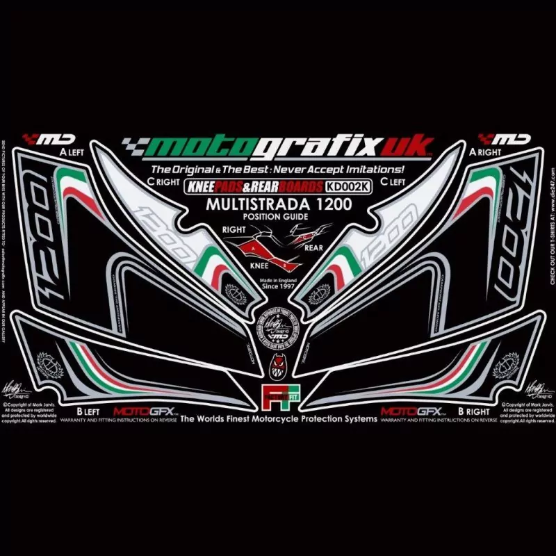 Motografix Steinschlagschutz Set Ducati Multistrada 1200 2010- KD002K