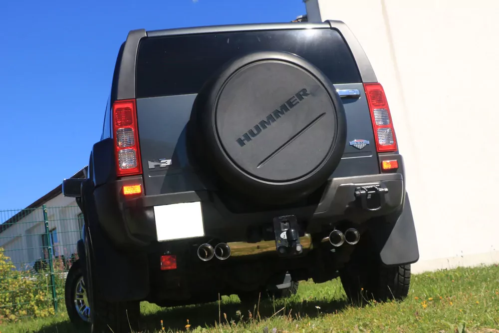 Hummer H3  Endschalldämpfer quer Ausgang rechts/links - 2x100 Typ 24 rechts/links