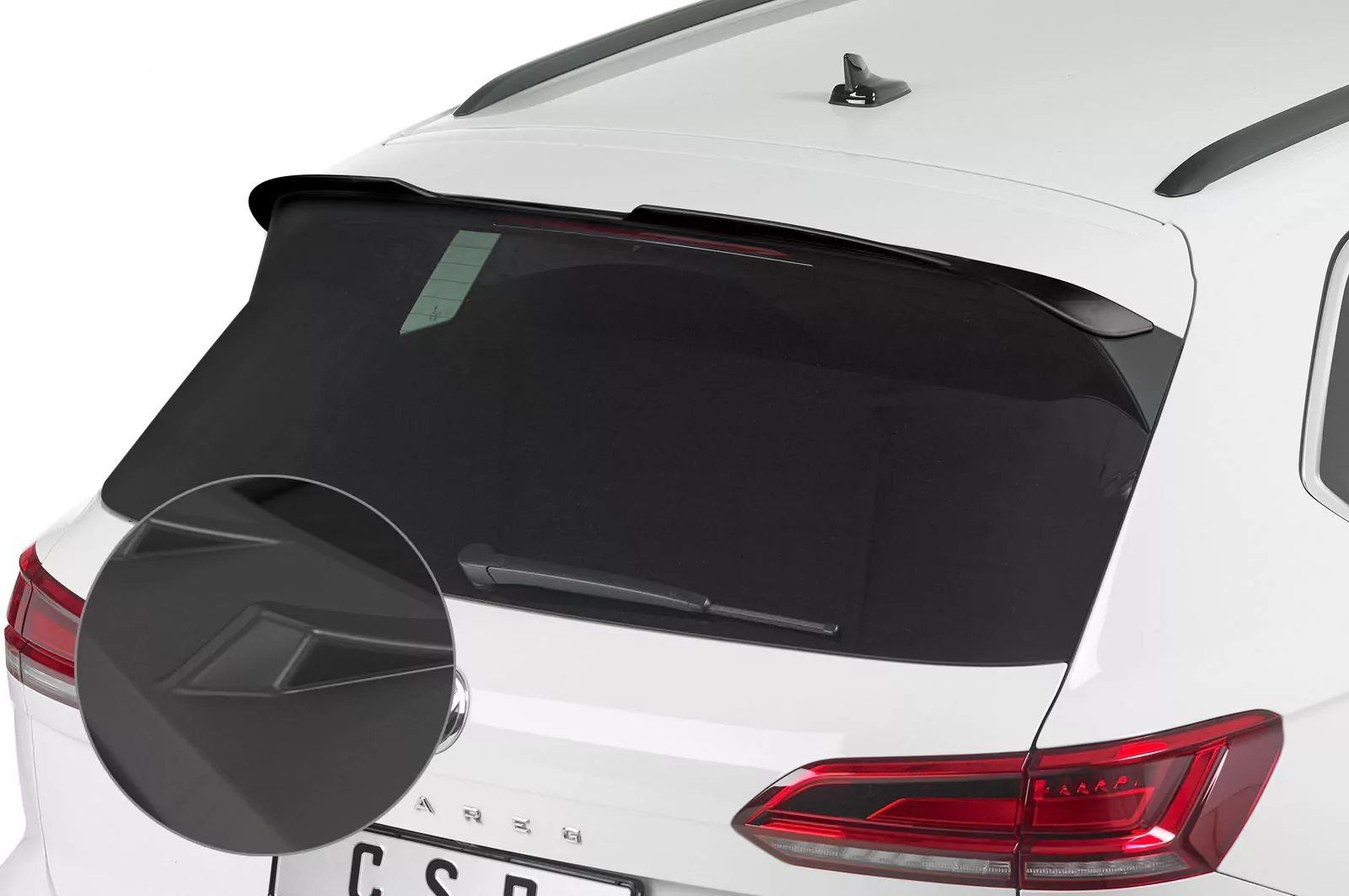 Heckflügel mit ABE für VW Touareg III (CR) Lackierfreundlich (schwarz matt)