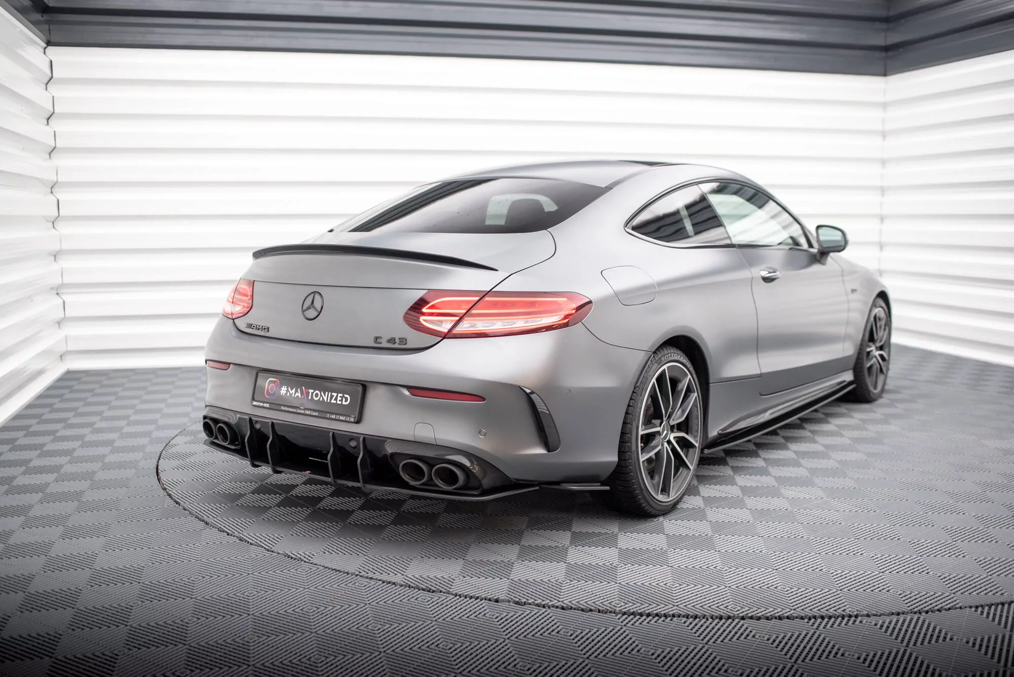 Street Pro Heck Ansatz Flaps Diffusor Für Mercedes-AMG C43 Coupe / Cabrio C205  Facelift / A205 Facelift