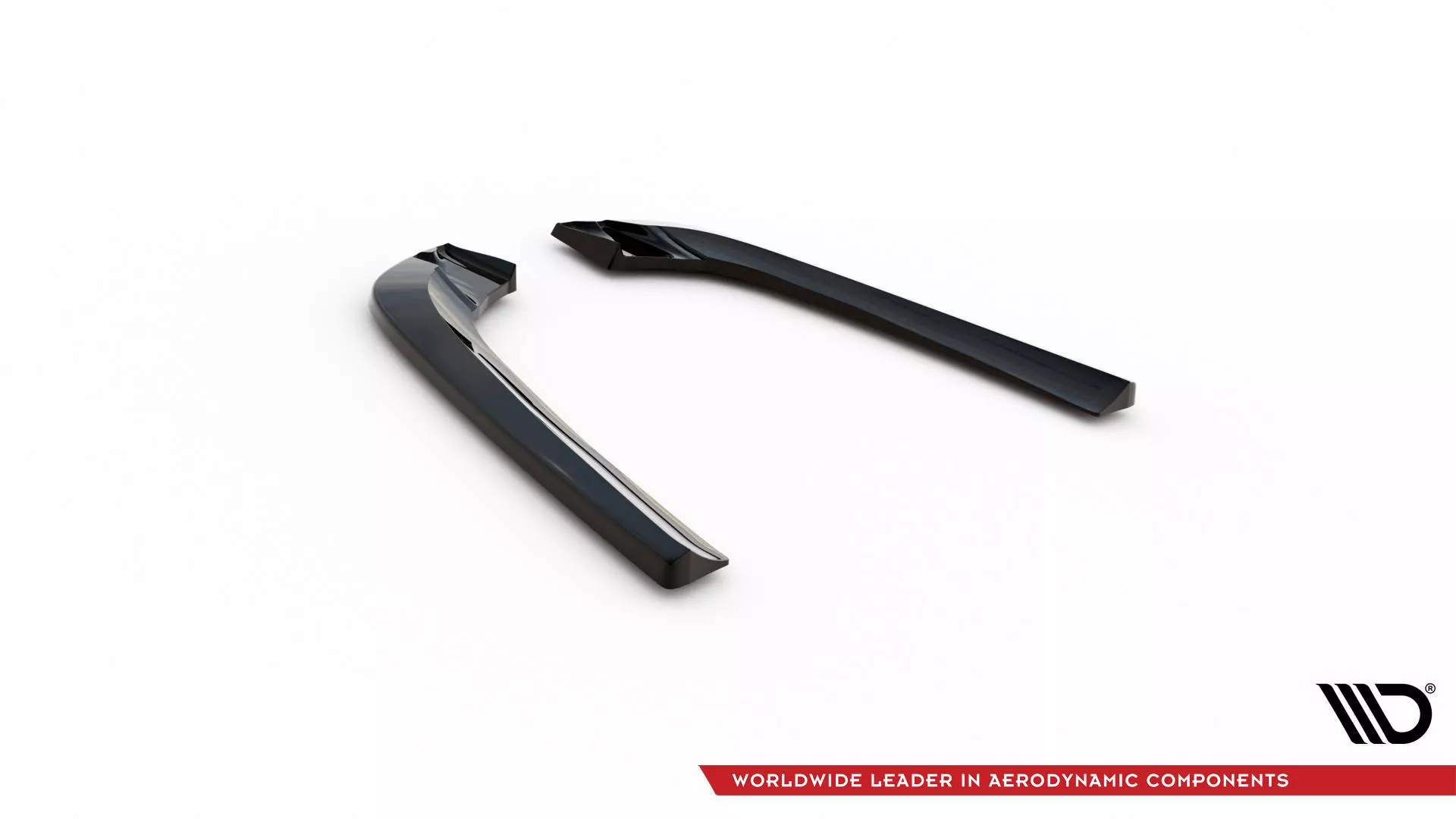 Heck Ansatz Flaps Diffusor V.2 Für Mercedes-Benz CLK W209 Schwarz Hochglanz