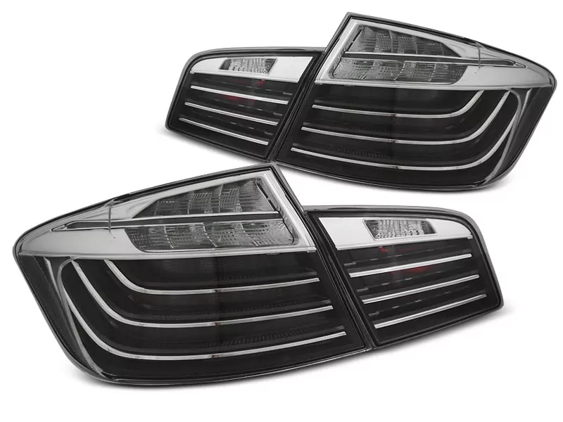 Led Bar Tail Lights Black Chrome Lci Look Fits Bmw F10 10-07.13 