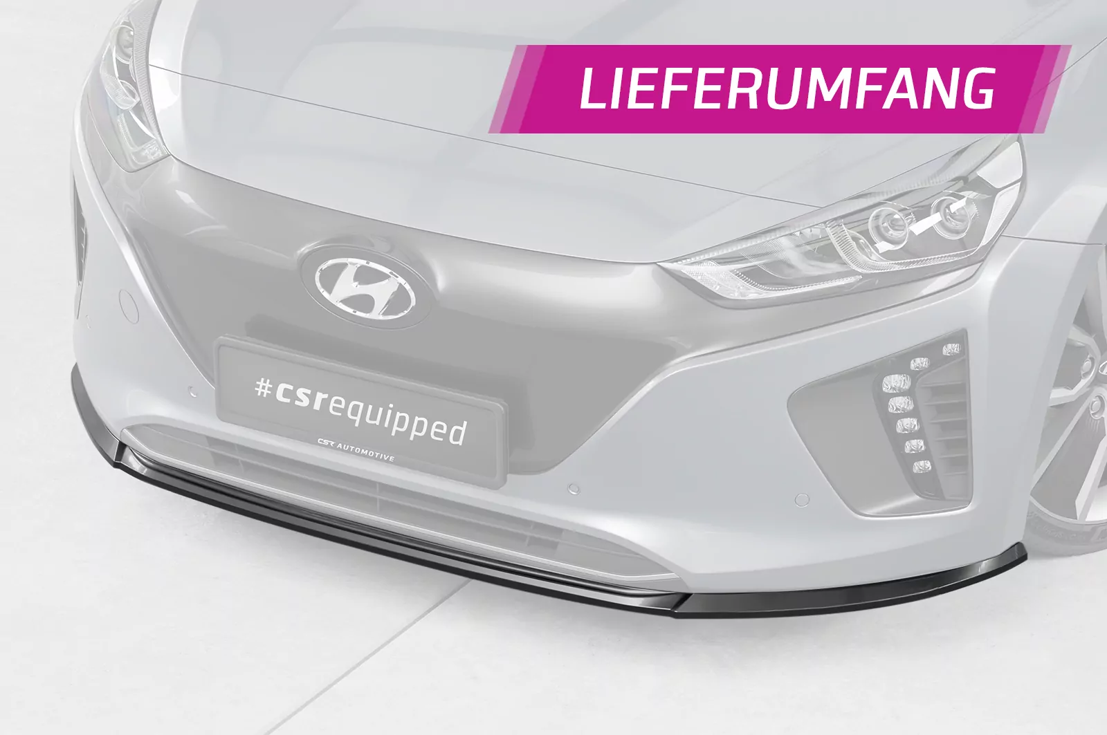 Cup-Spoilerlippe mit ABE für Hyundai Ioniq CSL594 Schwarz Strukturiert