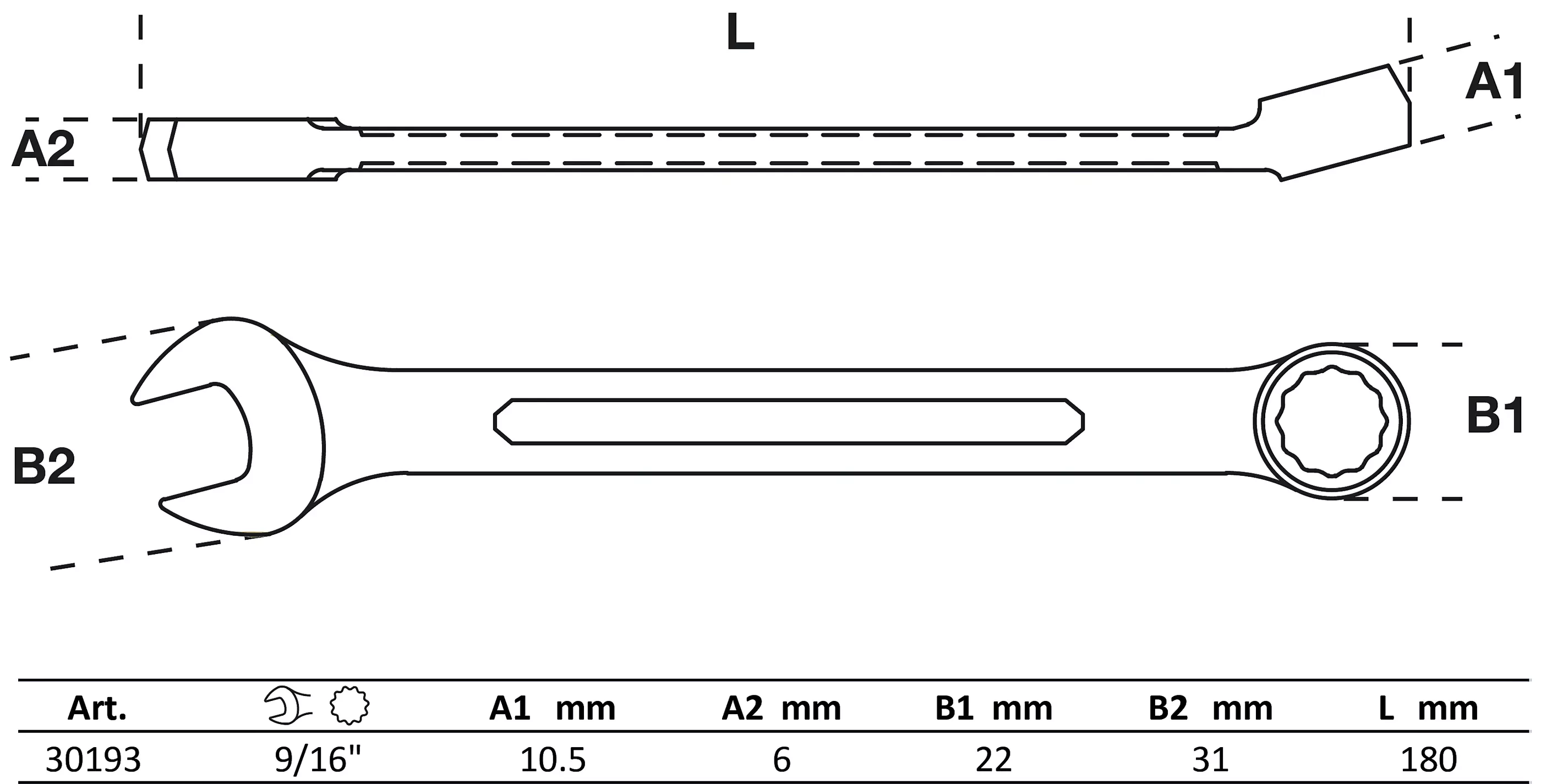 Maul-Ringschlüssel | SW 9/16"