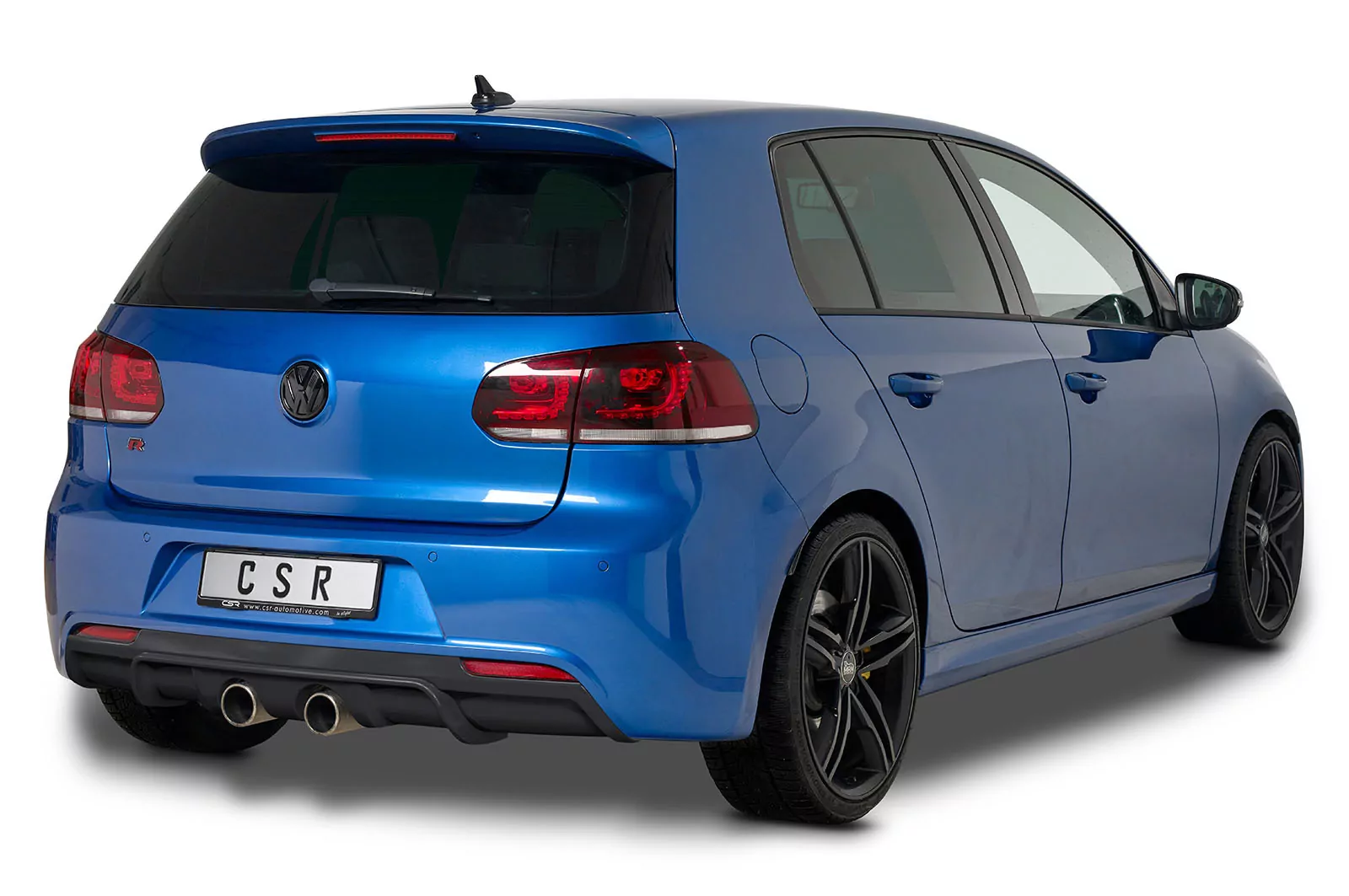 Heckansatz für VW Golf 6 R HA268 Strukturiert (schwarz matt)