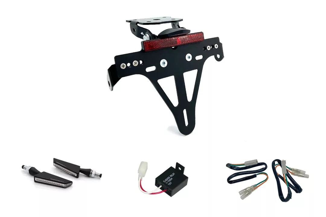 Kennzeichenhalter-Blinker-Kit BSQN für Kawasaki Z800 ab Modelljahr 2013 (Hinten)