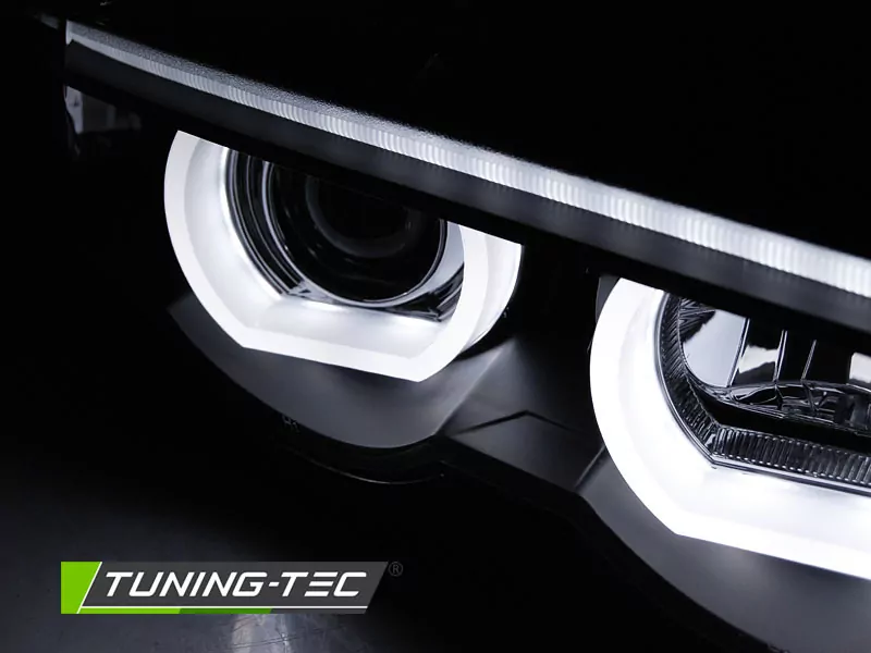 HEADLIGHTS ANGEL EYES LED 3D BLACK fits BMW E38 94-01