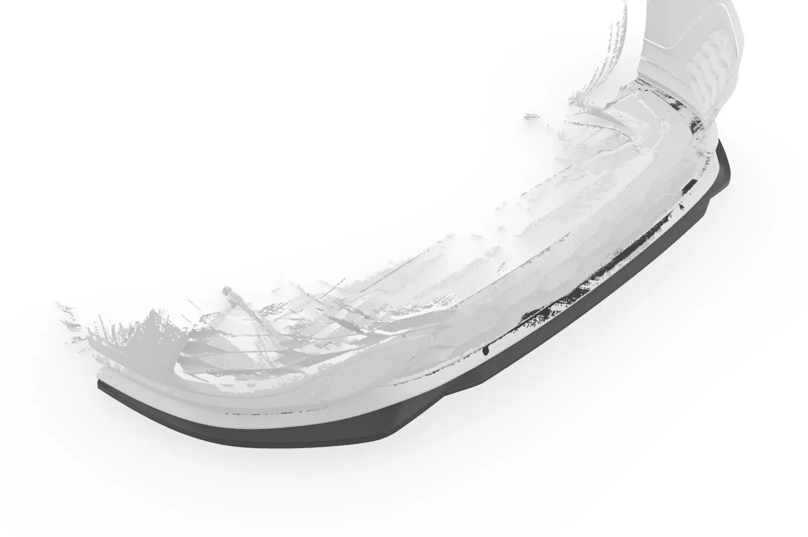 Cup-Spoilerlippe mit ABE für VW Golf 8 (Typ CD) GTI Clubsport CSL711 Schwarz Strukturiert