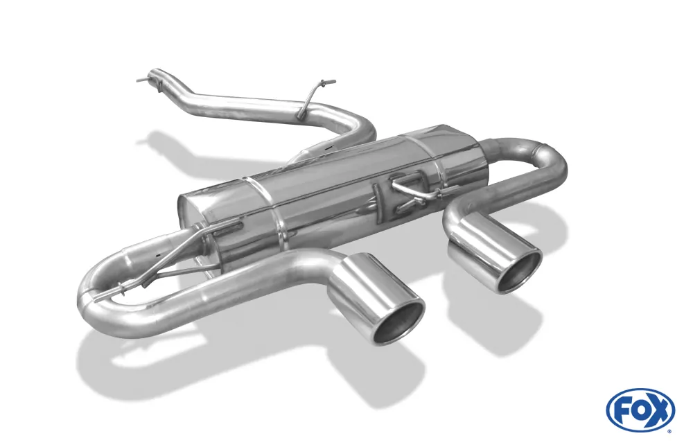 VW Golf VI R 4motion  Endschalldämpfer Ausgang mittig - 2x100 Typ 16