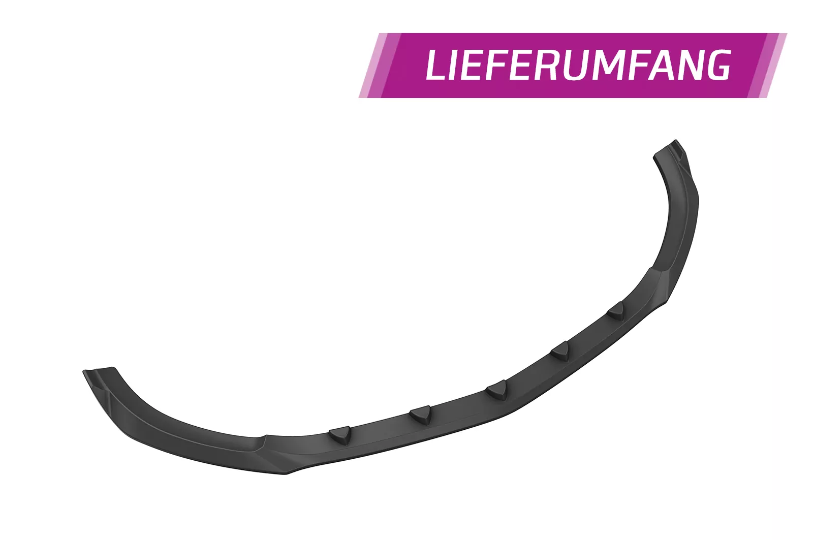 Cup-Spoilerlippe mit ABE für Mercedes Benz SL (R232) AMG CSL745 Schwarz Strukturiert