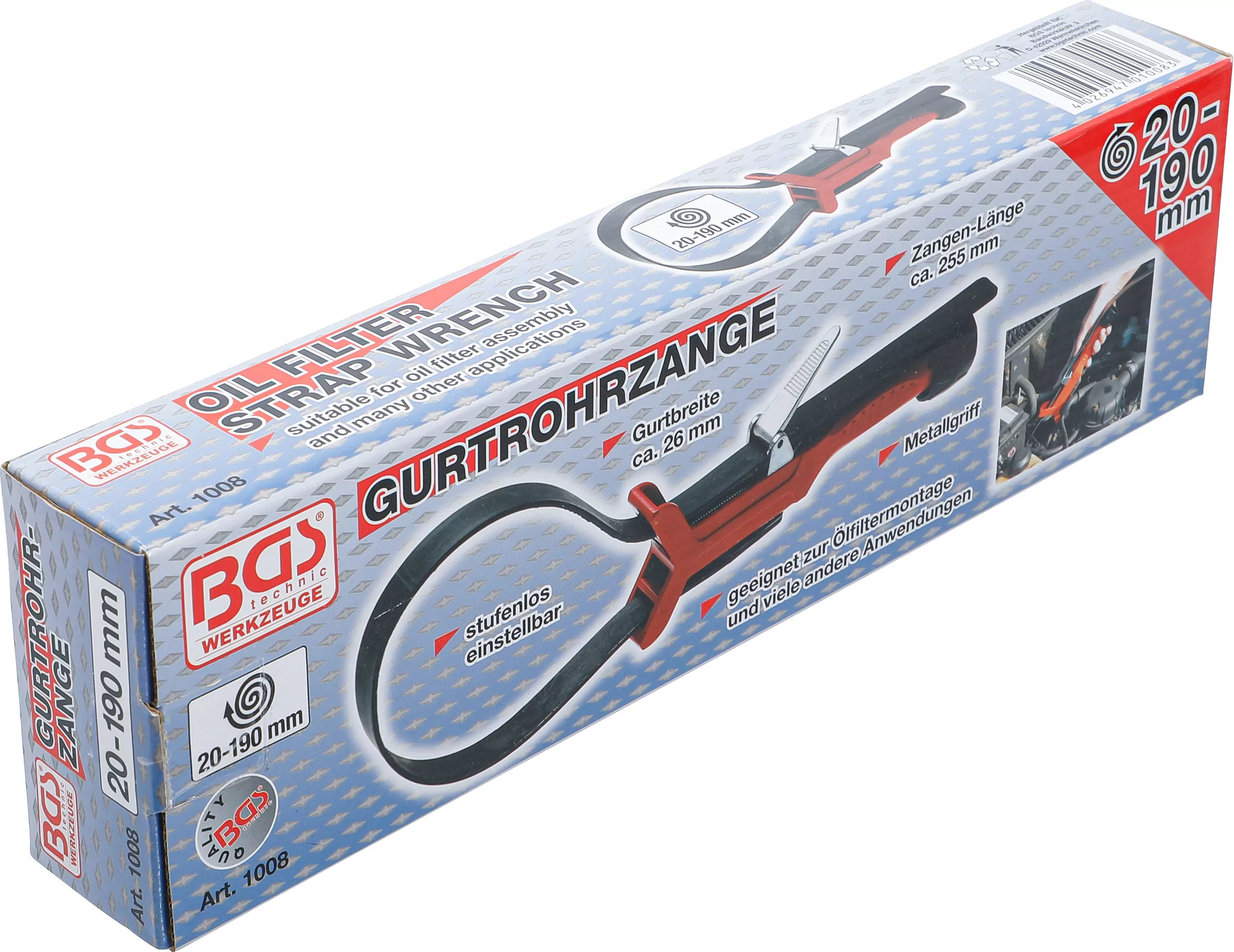 Ölfilter-Bandschlüssel | Ø 20 - 190 mm