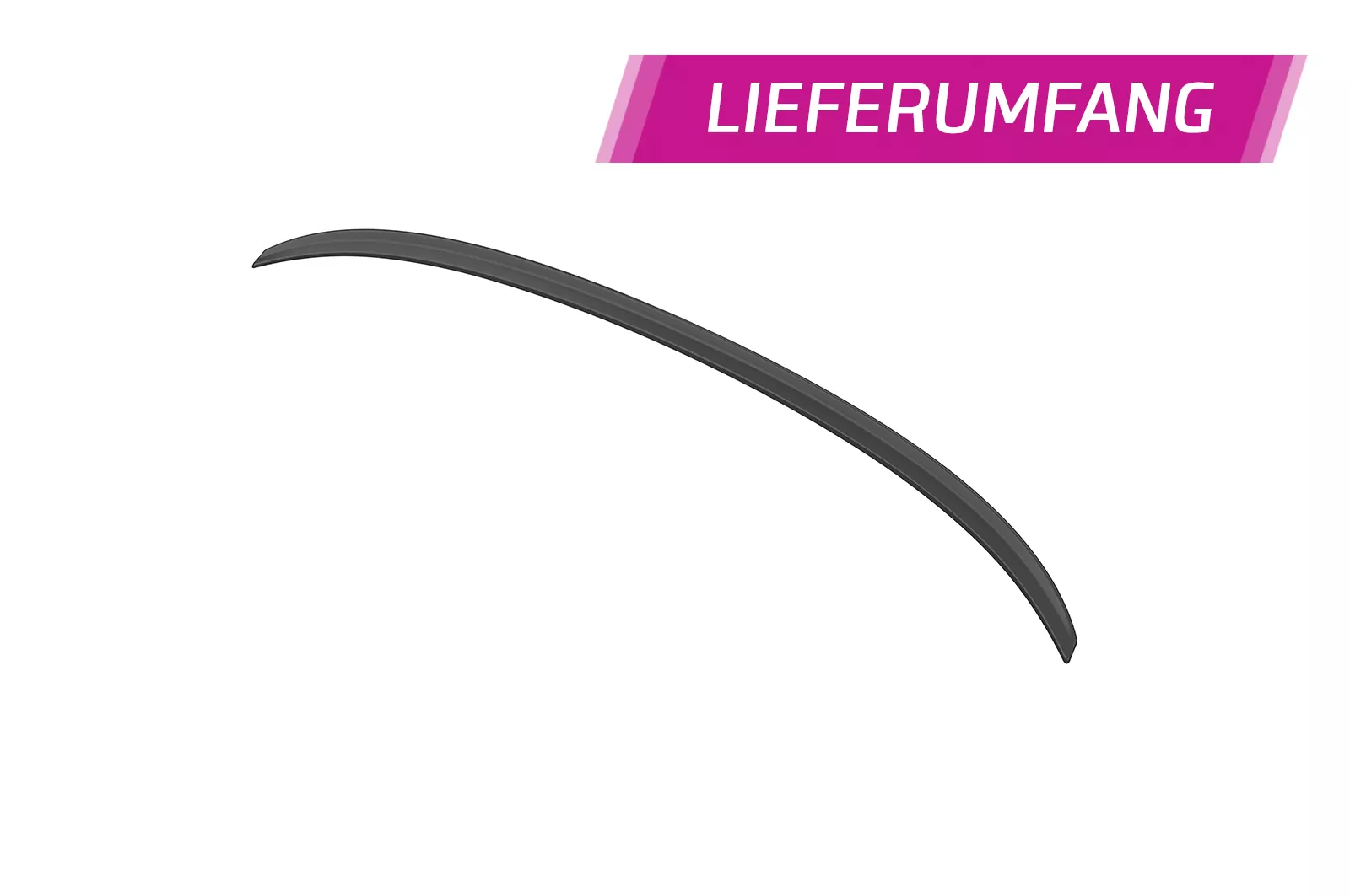 Heckflügel mit ABE für Audi Q3 (Typ F3) Sportback HF126 Schwarz Strukturiert