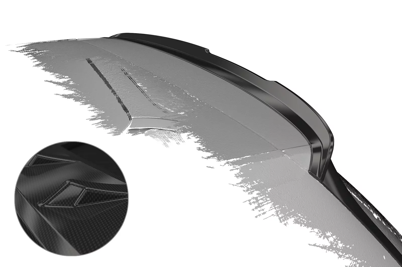 Heckflügel mit ABE für VW Golf 7 Basis HF795-C Carbon Look Hochglanz