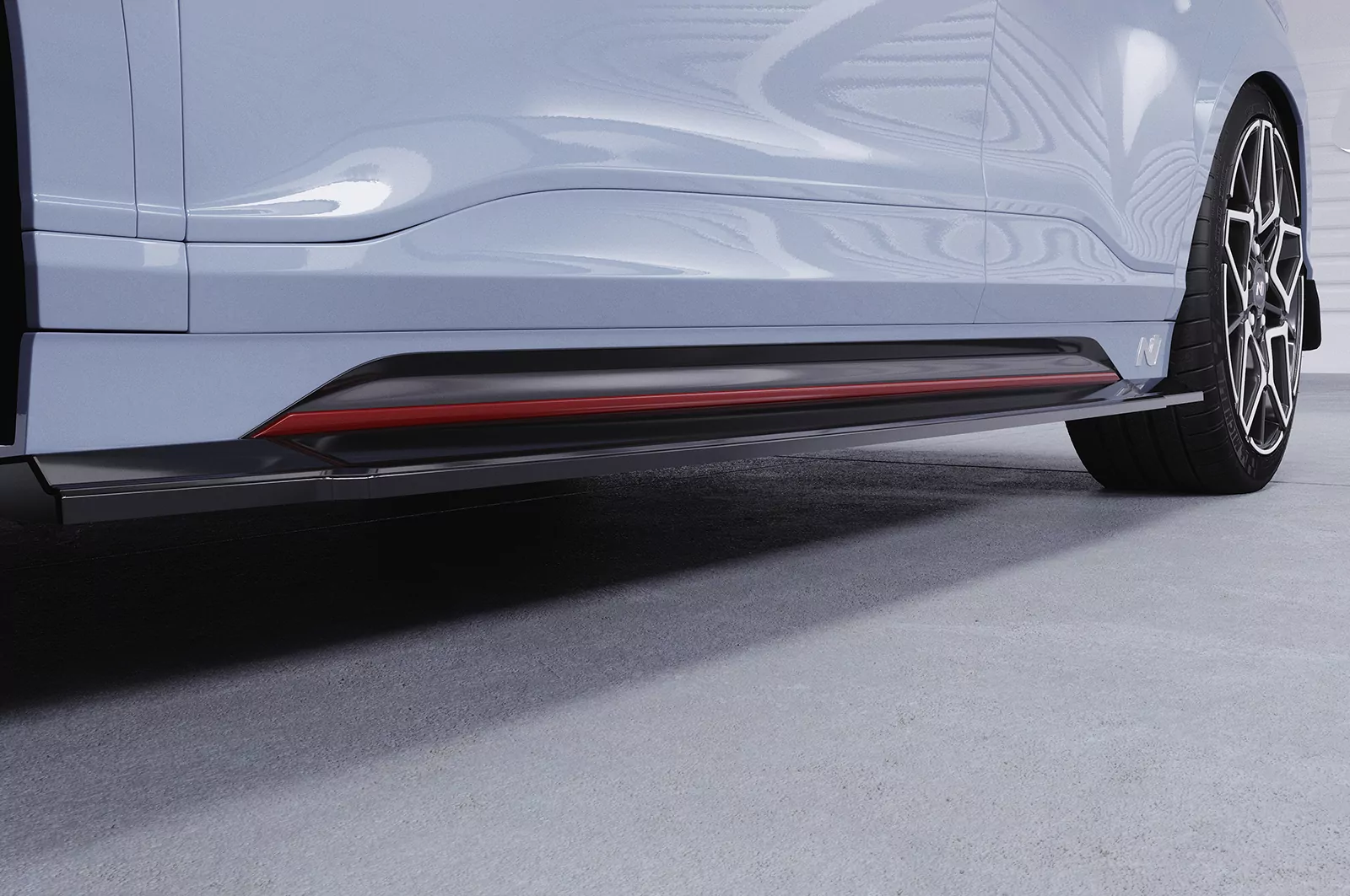 Seitenschweller für Hyundai Kona (1.Gen) N/N-Line SS577 Schwarz Strukturiert